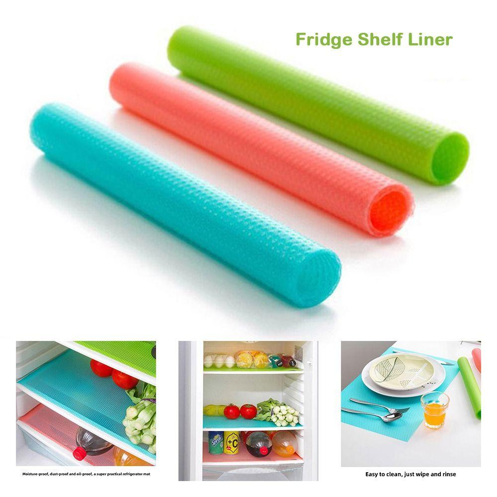 2pcs Hot EVA Fridge Liners Washable Can Be Cut Fridge Shelf Liner Waterproof Mildew Fridge Pads Mat Kitchen