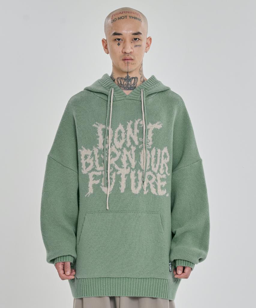 AJOBYAJO [Pba] Dbof Wool Knit Hoodie [Mint]