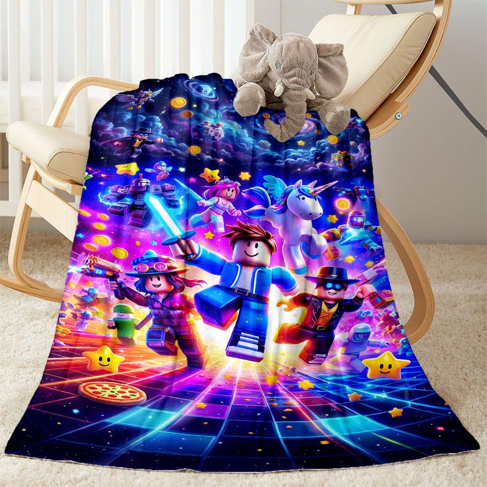 Roblox 324 Blanket Soft Warm Cozy Suitable for Office Chair Couch Seaside for All Occasions Playful Design Gifts For Family Or Friends