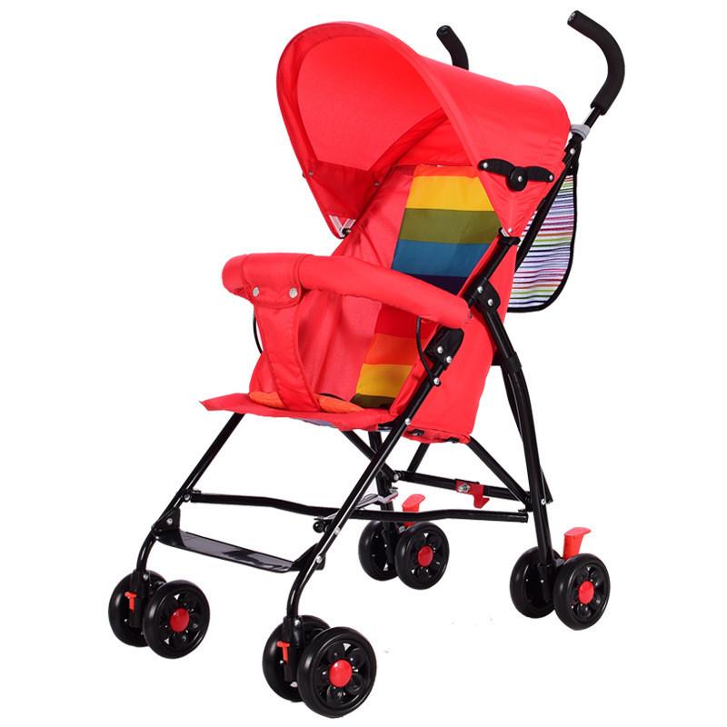 Stroller Ultra Kids Lightweight Foldable Convertible Seat One Button Rotation