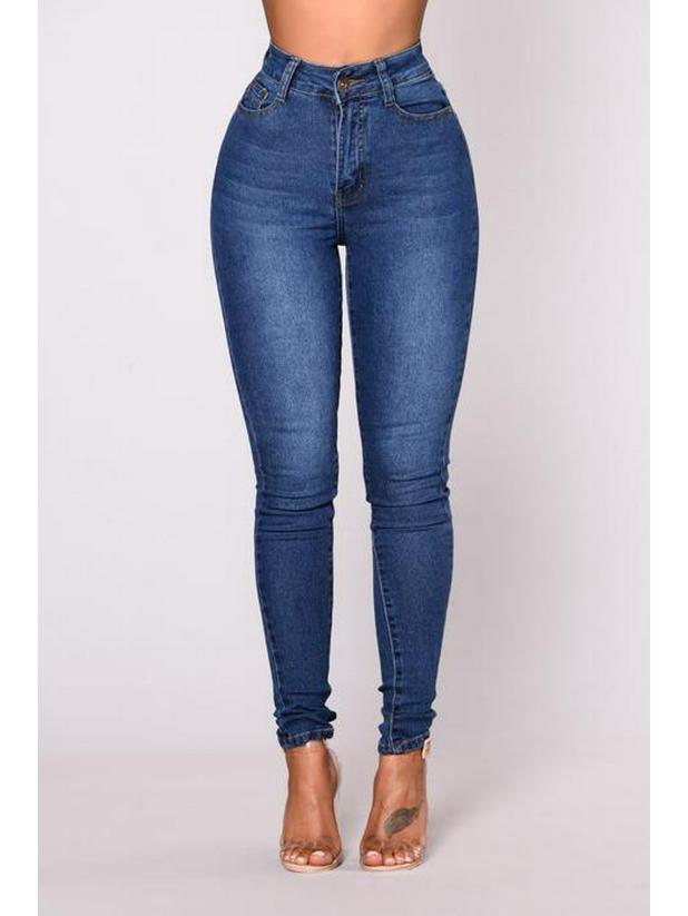 Women's Slim High-Stretch Pencil Jeans for Europe and America