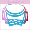 Geometric Metal Collar Necklace With Multilayer Chain For Trendy Women