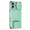 For iPhone 16 Case Camera Slider PC + TPU Phone Cover with Kickstand