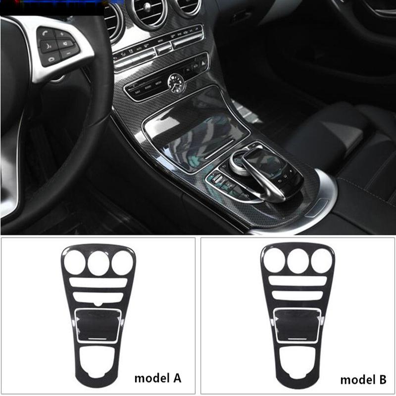 

Автомобильная декоративная панель центральной консоли ABS, накладка для Mercedes Benz C Class W205 GLC X253, цвет из углеродного волокна