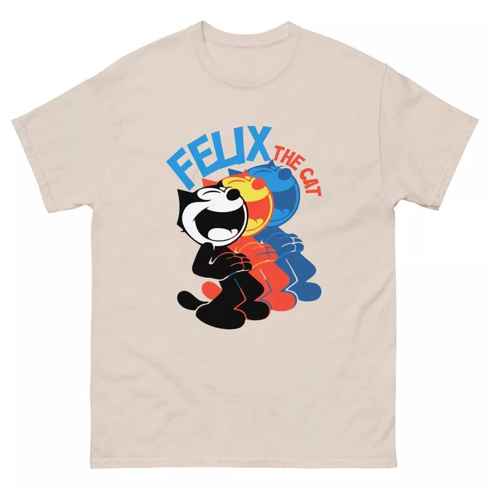 Felix The Cat Vintage T-Shirt Cartoon Graphic Sand Cotton All size S-5XL AD03 Unisex T-Shirt S