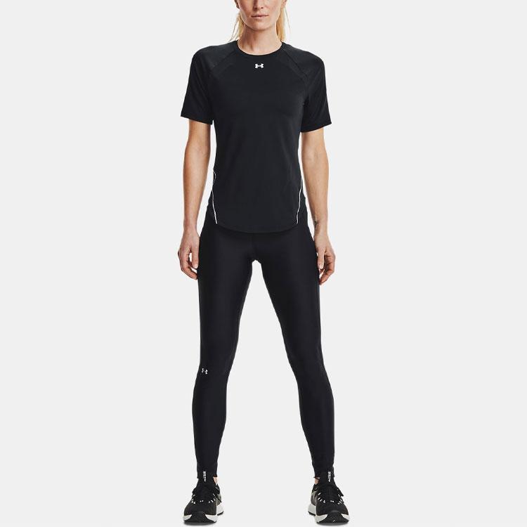 Under Armour Training Quick-Dry Breathable Knit T-Shirt Women Tops Black 1360864-001