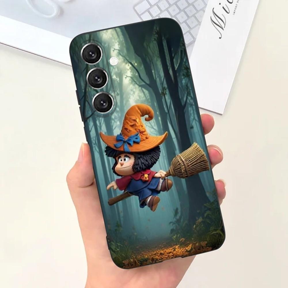 Anime M-Mafalda Phone Case For Samsung S25,S24,S21,S22,S23,S30,Ultra,S20,Plus,Fe,Lite,Note,10,9,5G Black Cover