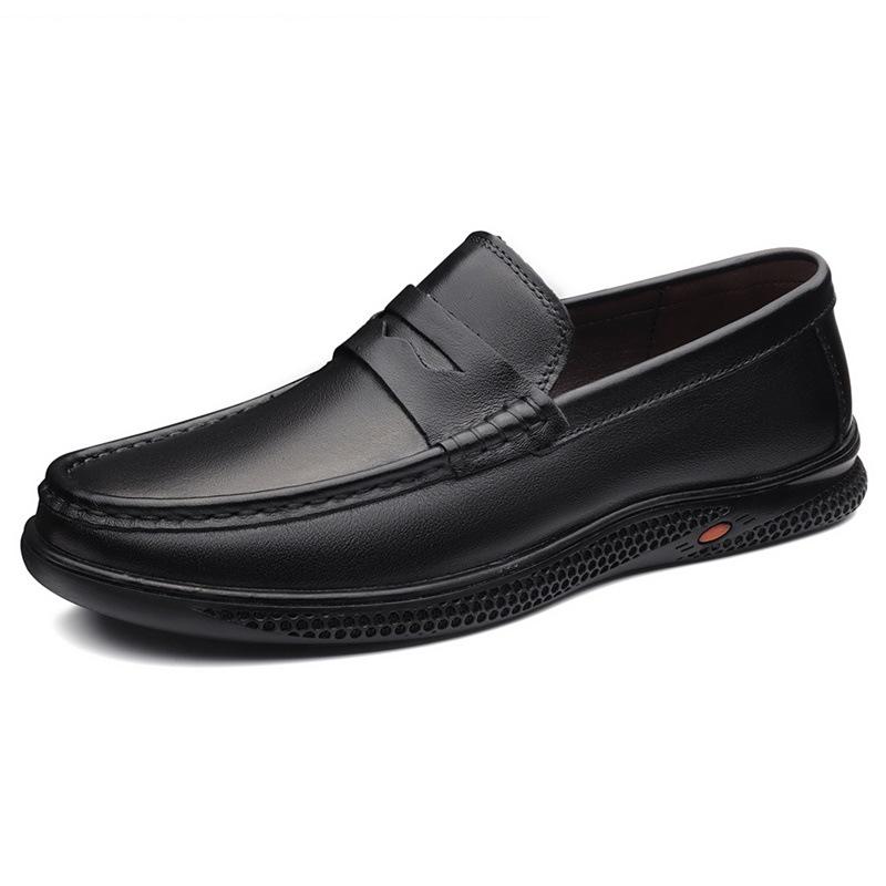 Men s Korean Style Leather Slip-On Loafers - Casual or Formal 43