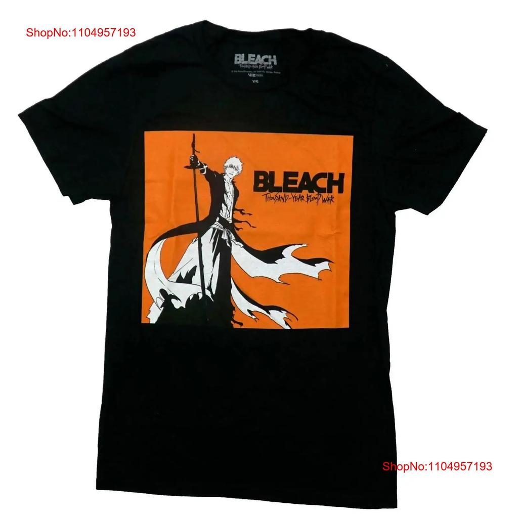Bleach New Adult T Shirt Thousand Year B W Ichigo with Sword vintage Washed Versatile Stylish fashion designer clothes