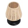 Rattan Nachttischlampe Vintage   Bambusoideae Gewebte Beistelltischlampe für Schlafzimmer Wohnzimmer