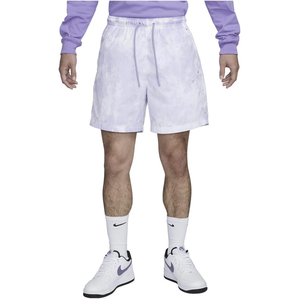 Nike Gradient Lace-Up Straight Leg Retro Mid-Waist Sports Shorts Men Bottoms Indigo-Mist DX0250-519