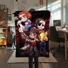1PC Chibi Chucky Freddy Krueger Print Flannel Blanket, High quality All Seasons, Home Decor, Warmth and Comfort, Perfect for Christmas Gifts