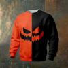 Men's Halloween Print Crewneck Sweatshirt Long Sleeve Casual Pullover for Parties