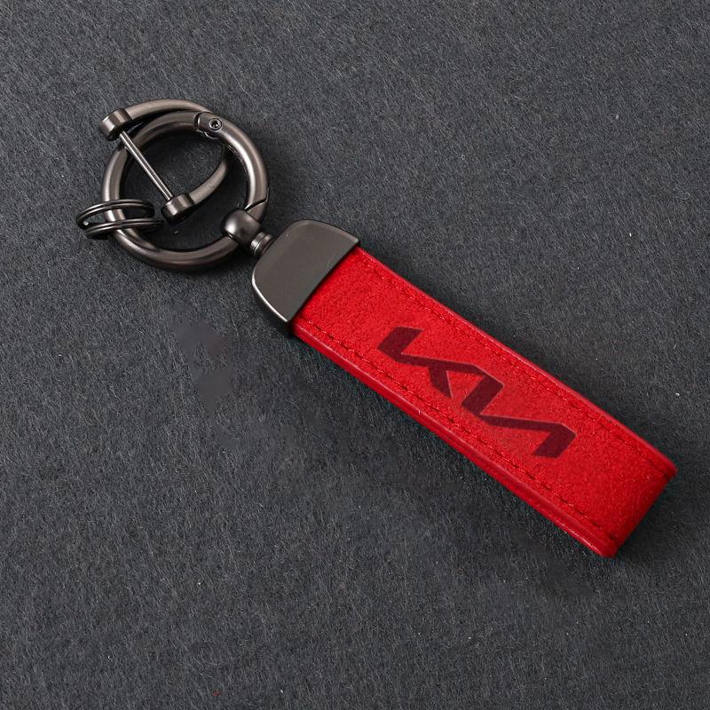 RYQB9 Automobile Interior Supplies Leather Metal Car Key Chain For Kia Ceed Rio Sportage Picanto K5 K9 Souranto Parts