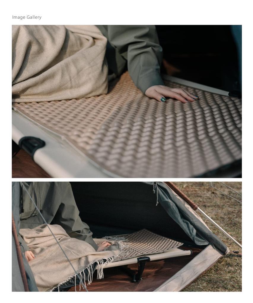 Aluminum Waffle Mat Camping Foldable Aluminum Blocks Cold 183 x 56 x 2 460 Storage Bag Included S'more Mat, Mat, Compact, Insulates, Air, Lightweight,