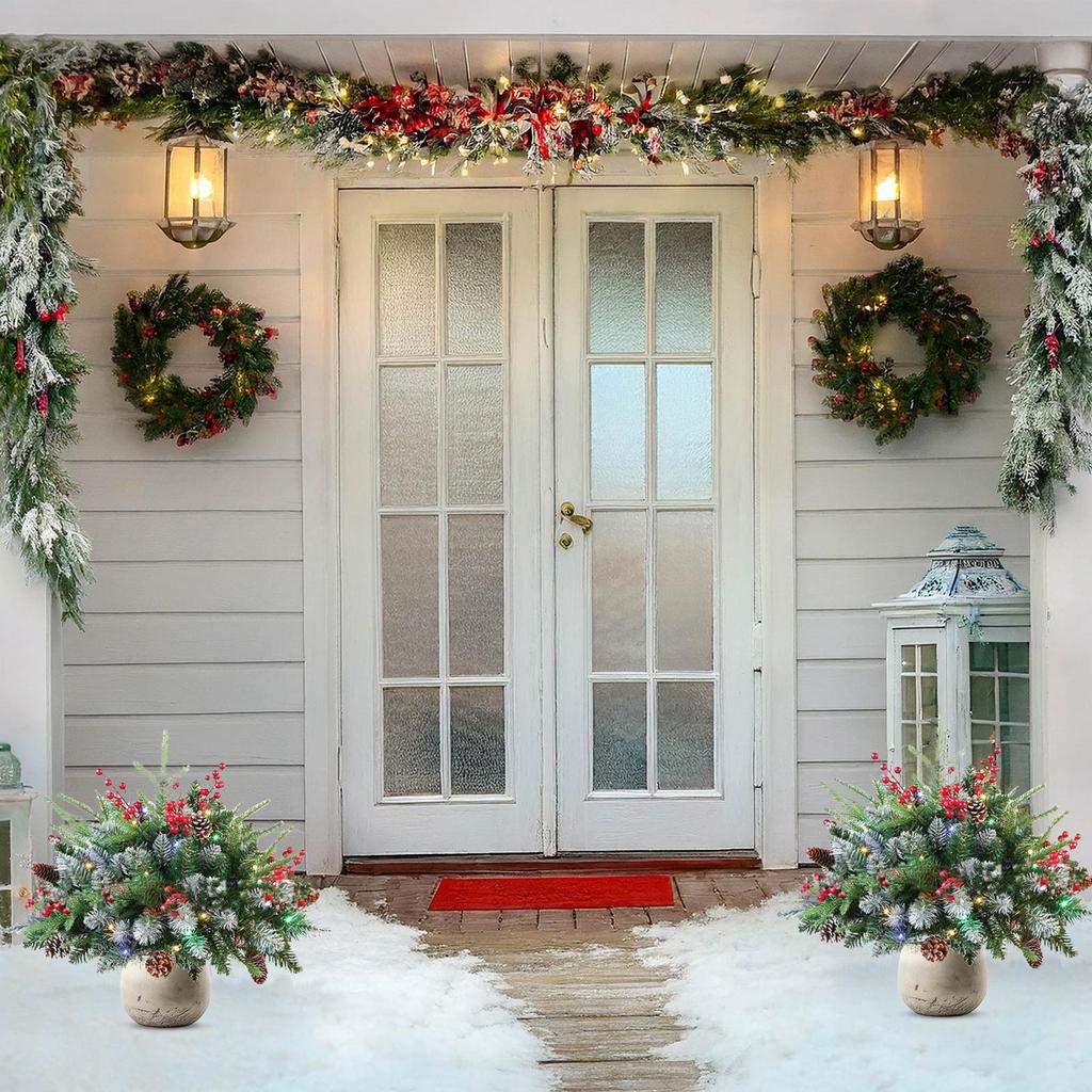 Holiday Planters Holiday Planter Filler Holiday Planter Christmas Holiday Planter Filler Outdoor Decorations Lighted Artificial Xmas Trees With Tripod