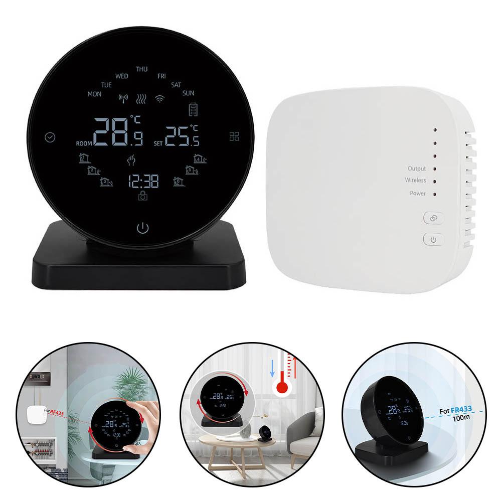 WIFI Controlled Touch Screen Thermostat Offering Precise Temperature Management and Enhanced Usability Features