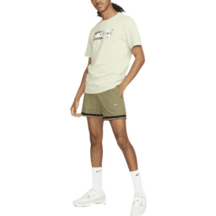 Nike F.C. Tribuna Casual Breathable Woven Spliced Embroidered Logo Football Shorts Men Shorts Medium-Olive DH9679-222