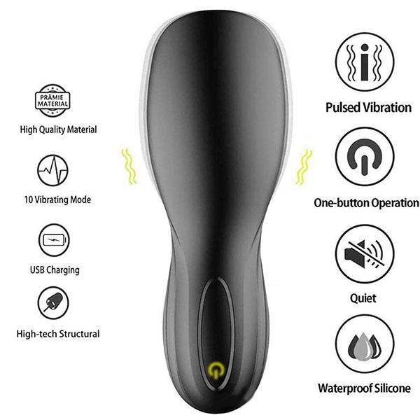 Male Masturbator Glans Vibrator 10 Speed Delay Sex Glans Trainer Penis Massager Head Penis Trainer Male Sex Products Male Adult Products