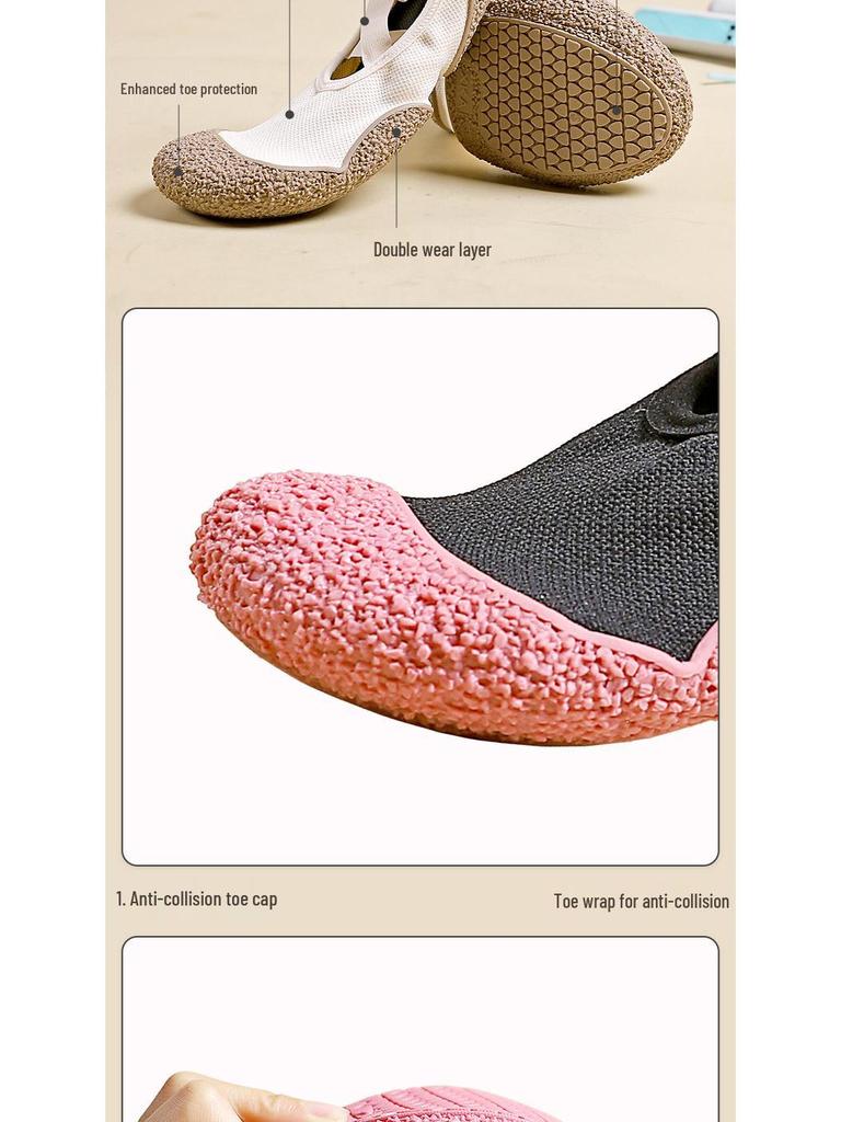 Gorensha Women's Shock-Absorbing Ballet Flats - Lightweight, Non-Slip Sole for Indoor Sports, Gym, Yoga, Aerobics