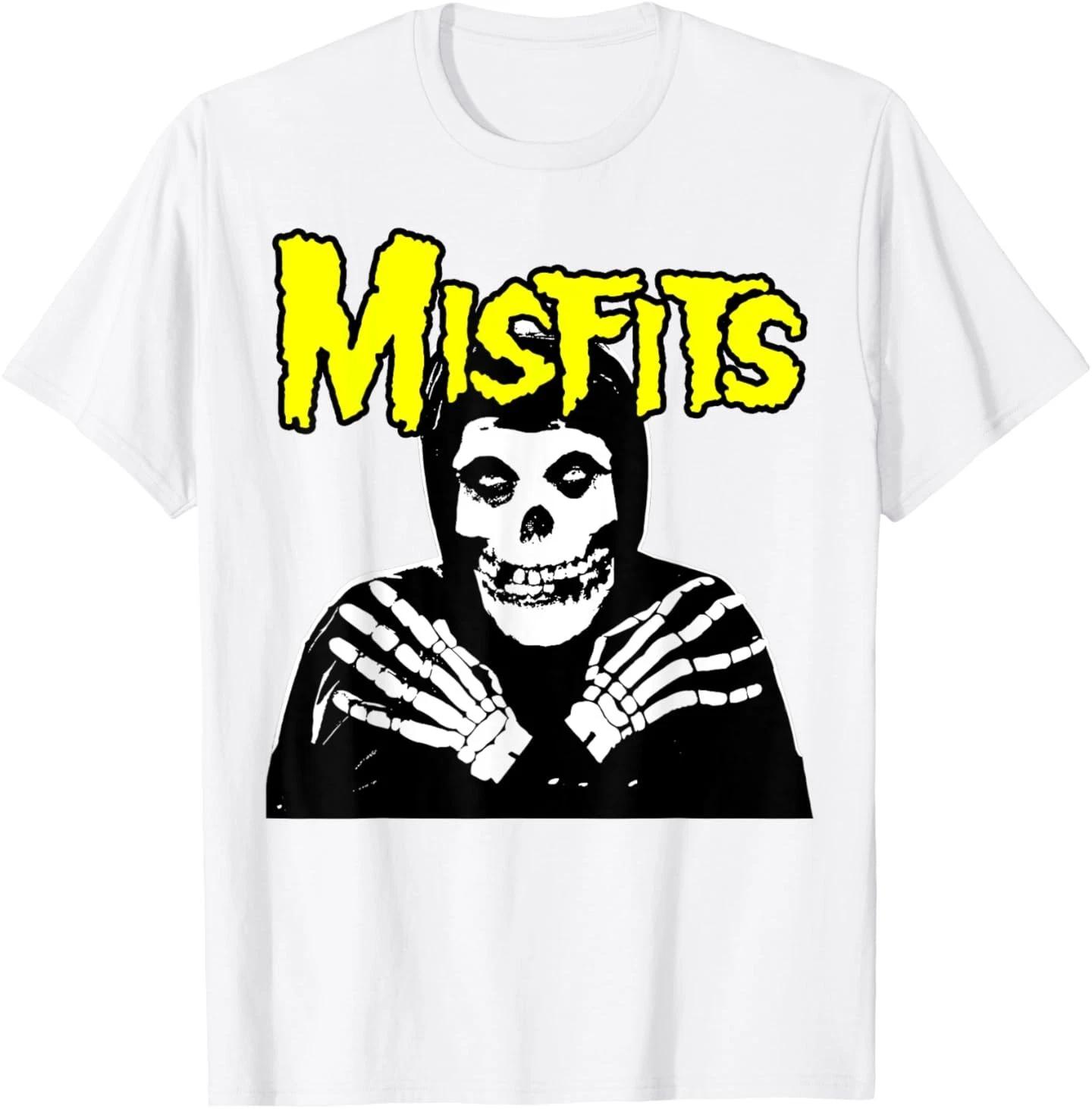 Misfits – Cross Hands Yellow Skull White T-Shirt M