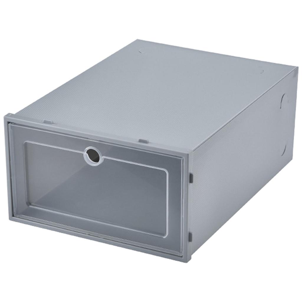 Thickened PP Plastic Transparent Flip Top Shoe Box Foldable Storage Container for Home Dustproof Wardrobe Organizer 31*20*13cm