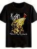 KORN Rock Band Graphic T-shirt - Vintage-Inspired Heavy Metal Print