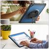 Tablet Case For iPad 10.2 (2021)/(2020)/(2019)/Air 10.5 Inch (2019)/Pro 10.5-inch (2017) PC+TPE Cover with Shoulder Strap
