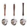 304 Stainless Steel Measuring Spoons with Rosewood Handle for Baking, Coffee, Milk Powder, and Seasoning.