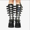 Women's Boots Plus Size Platform Thick Heel Boots Women Punk Gothic Black Buckle Shoes Woman 2025 Fashion Women's Boots Outdoor