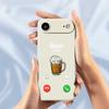 For iPhone 17 Air Case Beer Pattern Printing Straight Edge TPU Phone Back Cover