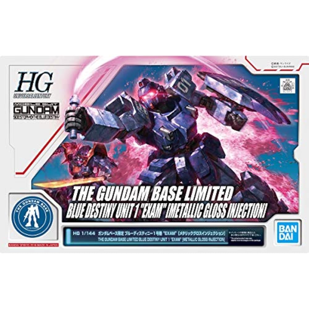 BANDAI HG 1/144 Gundam Base Exclusive Blue Destiny Unit 1 “EXAM” [Metallic Gloss Injection] Mobil...