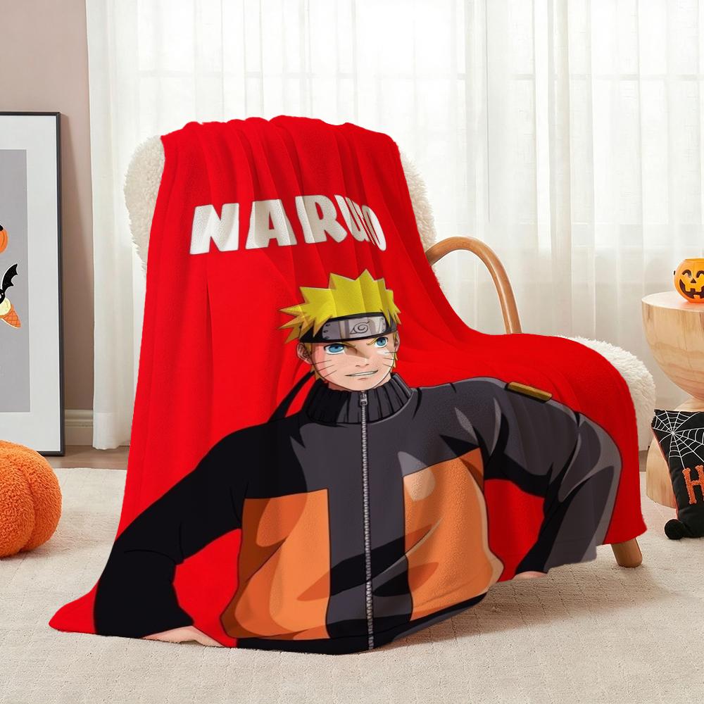 Naruto'S Ninja Way Anime Cartoon Flannel Blanket Skinfriendly Warm Fleece Blanket For Living Room Air Conditioner Room Home Party Decor Christmas Gift