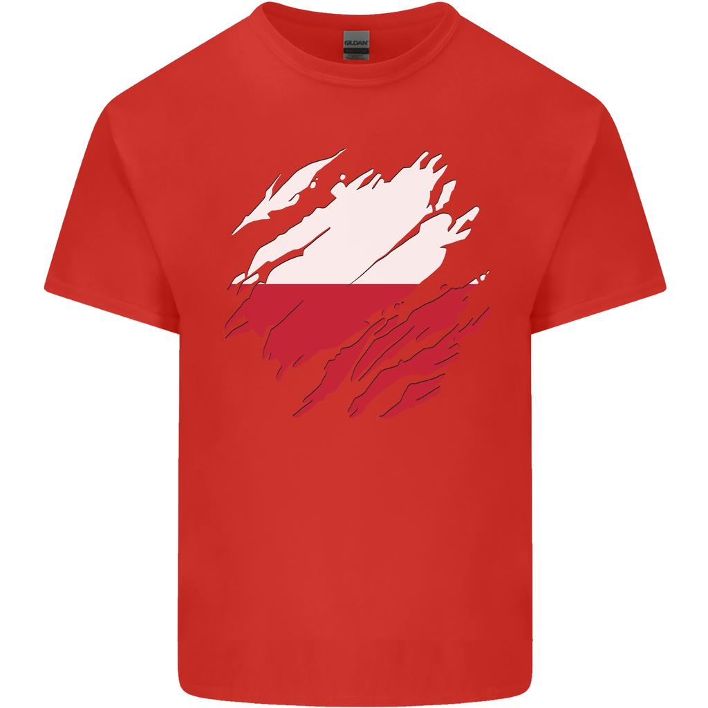 Torn Poland Flag Polish Day Football Unisexs Light Cotton TShirt