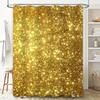 Luxury Gold Glitter Shower Curtain Sparkle Bathroom Decor Shiny Fabric Waterproof Home Accessory For Bathtub Or Pool Area (Size: