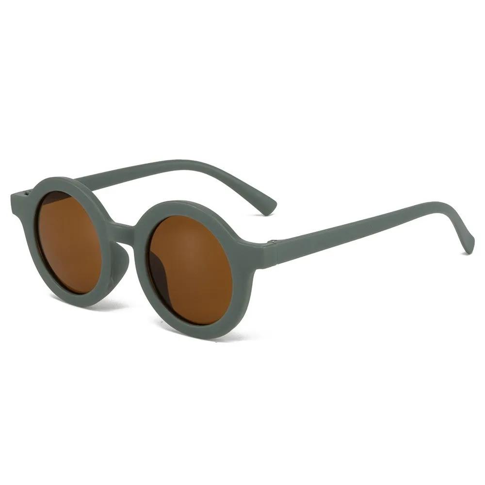 Quality Children's Sunglasses Inset Style Round Shape Frame 1-7 Year Old Baby Sunglasses Sun Shading Sun Protection