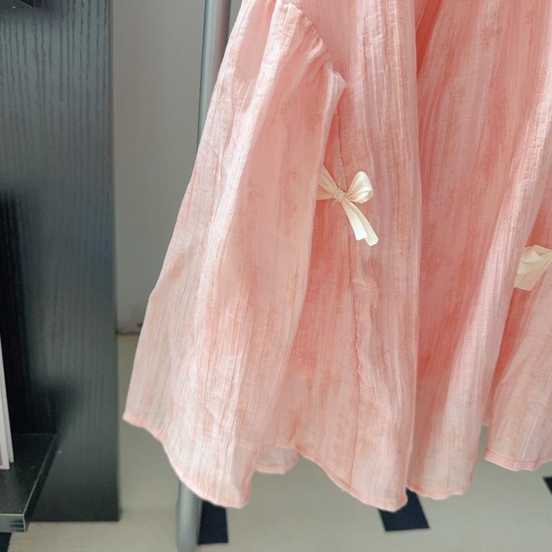 Girls' Summer Bowknot Princess Dress - Korean Sweet Style