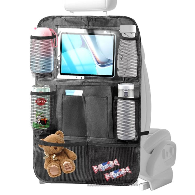 Auto Seat Back Storage Bag Protector Child Anti-Kick Clean Pad for Kids Toddlers