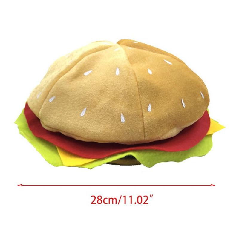 Food Hamburger Funny Hat Prop For Halloween Holiday Events And Parties Cosplay