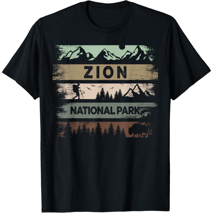 Retro Zion National Park Zion Nature Park US Vintage Zion T-Shirt(2) XXXXXL чёрный