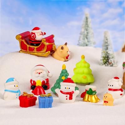 1 szt. Miniaturowa świąteczna dekoracja łosia figurki świąteczne wróżka ogród dekoracja śnieżny krajobraz model ozdoby żywiczne miniatury