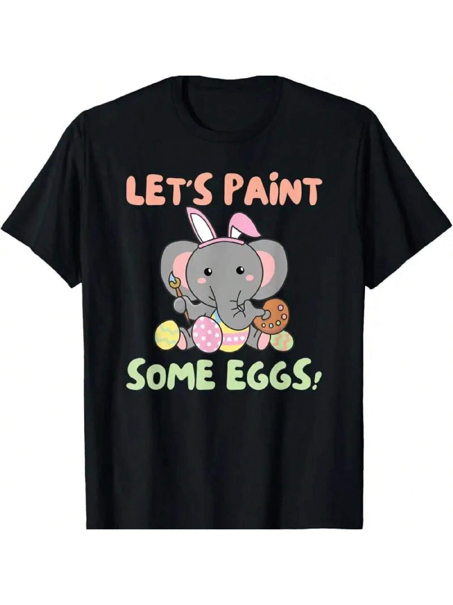 Happy Easter Sweet Elephant For With Eggs T Shirt S разноцветный