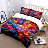 3Pcs Vibrant Burst Of Color Explosion Duvet Cover Set With 3D Printing Design Soft Polyester Bedding Set All-Season Comfort