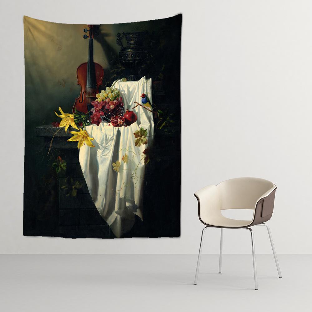 Viking Mystic Symbols Tapestry Home Decor  Psychedelic Scene Wall Hanging Boho  Raven Sofa Blanket