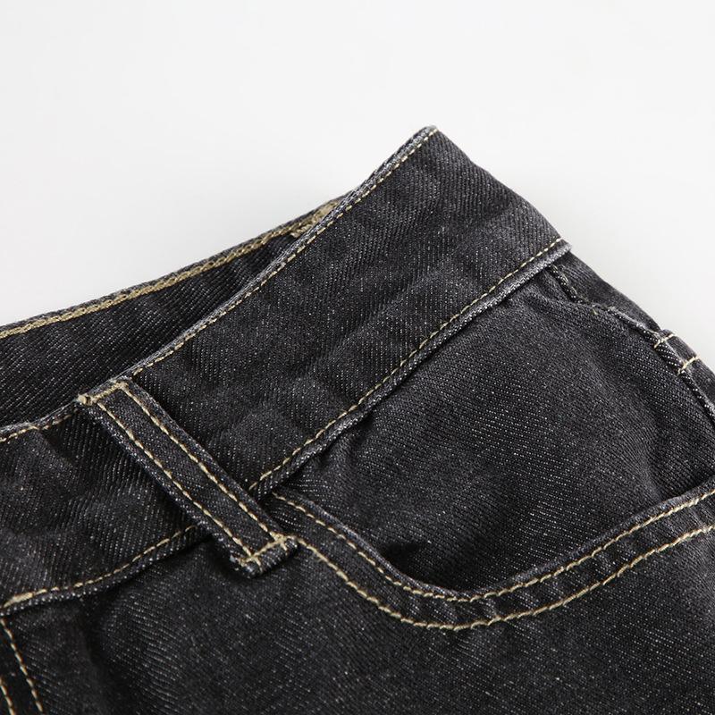 Women's Pant  Botanical Floral Embroidery Slim Thin Spice Girls Fashion Retro Hundred Old Do Old Casual Flare Jeans