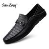 Plus Big Size 48 49 Men Genuine Leather Loafers Casual Slip On Shoes Black Mocassin Homme Mocasines Hombre Luxury Brand Designer