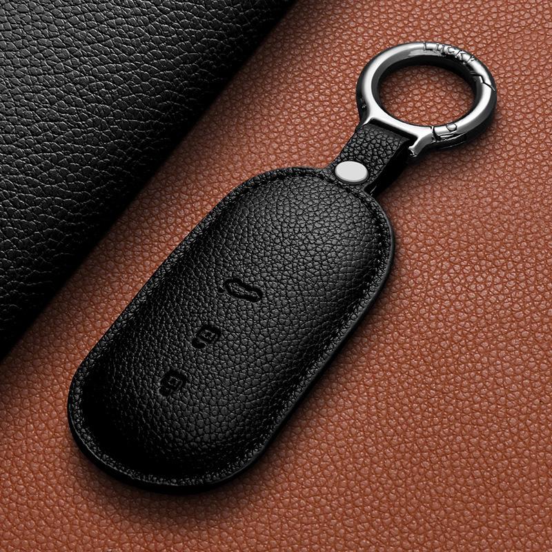 Genuine Leather Key Case for AITO M9, Huawei M5, and M7 (2024 Model)