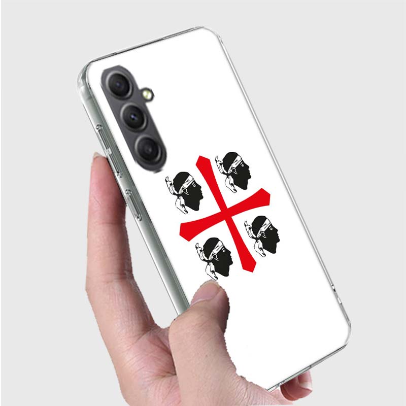 Flag of Sardinia Phone Case for Samsung A16 A26 A36 A56 A17 A37 A57 A07 A06 A02S A03 A04S A05S Galaxy Note 20 10 A50S A71 A51 A3