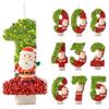 Christmas Digital Candles 0-9 Candle Santa Claus Decorates Candles Christmas Atmosphere Props Creative Christmas Decoration