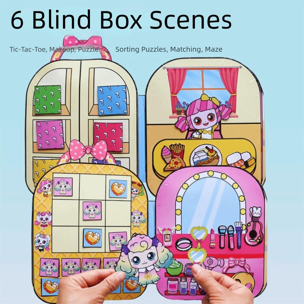 Creative Nail Shop Quiet Book Interactive Sticker Games Quiet Book DIY Dress Up Toy  Early Learning